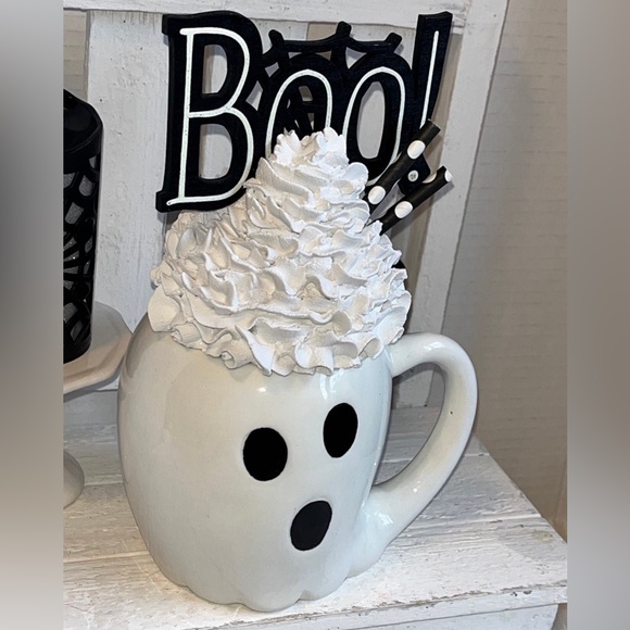 Halloween Handmade Faux Mug Topper and Mug Set - Picture 3 of 6